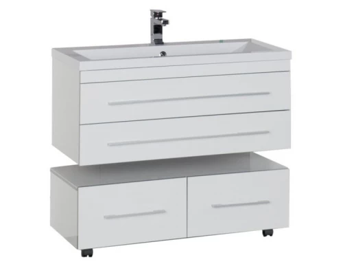 Тумба под раковину Aquanet Верона 100 подвесная 00175382, цвет белый