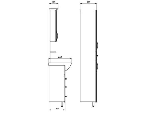 Тумба с раковиной АСБ-Мебель Грета 60, напольная