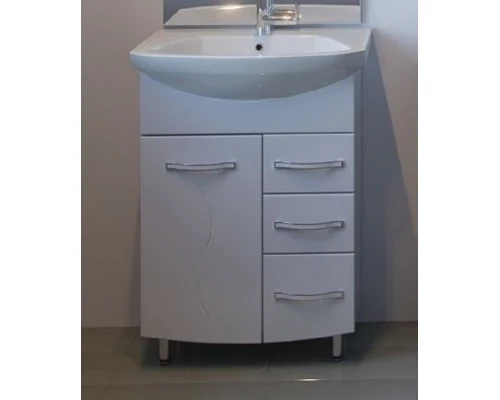 Тумба под раковину АСБ-мебель Грета 60 см, белая, 9938