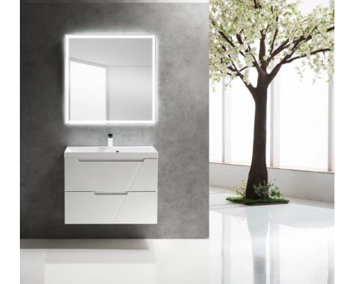 Тумба под раковину BelBagno Vittoria-800-2C-SO-BL 80 см подвесная, цвет белый глянцевый