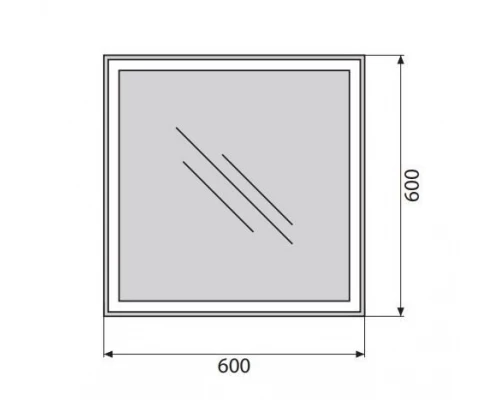 Зеркало BelBagno SPC-GRT-600-600-LED-BTN 60 x 60 см со встроенным светильником и кнопочным выключателем