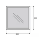 Зеркало BelBagno SPC-GRT-800-800-LED-BTN 80 x 80 см со встроенным светильником и кнопочным выключателем