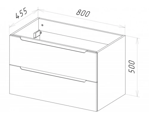 Тумба под раковину BelBagno, 80 см, Bianco lucido, Etna-800-2C-SO-BL-P