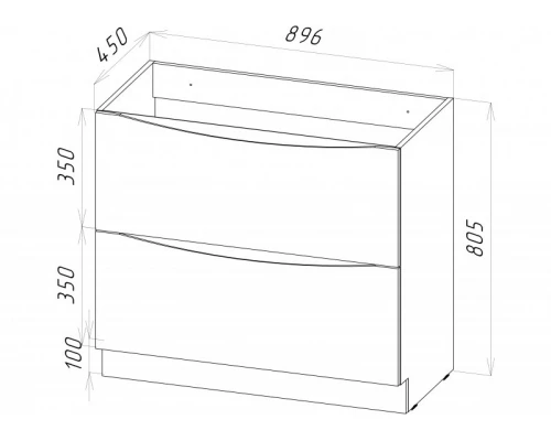 Тумба под раковину BelBagno Marino MARINO-900-2C-PIA-BL-P, 90 х 45 х 80 см, Bianco Lucido - белый глянец
