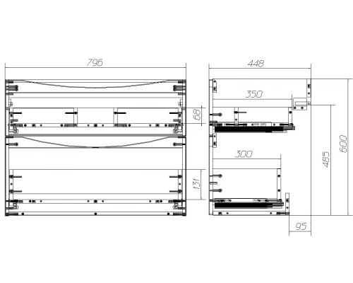 Тумба под раковину BelBagno Marino 80 см, Rovere Nature - натуральный дуб, MARINO-H60-800-2C-SO-RN-P