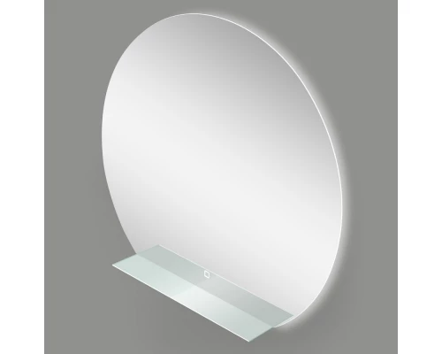 Зеркало BelBagno 100 x 100 см со встроенным светильником, сенсорным выключателем и полкой, SPC-RNG-1000-LED-TCH-MENS