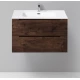 Тумба под раковину BelBagno Etna-800-2C-SO-RW-P 80 см подвесная, цвет темный дуб (rovere moro)