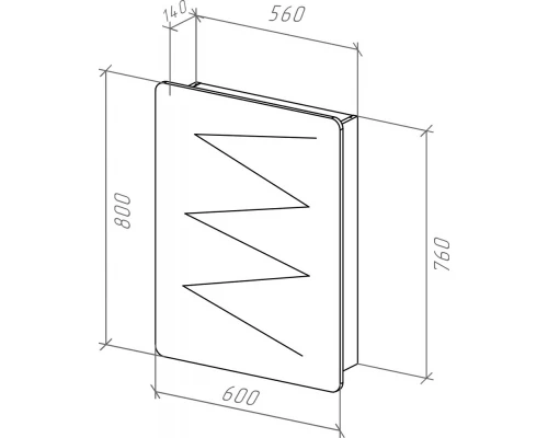 Зеркальный шкаф Bellezza Джела 60 без подсветки, белый, левый/правый