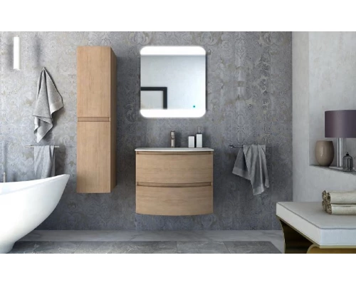 Тумба под раковину Cezares Vague 54834 69 см подвесная, цвет rovere tabacco