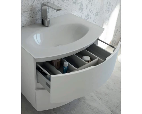 Тумба под раковину Cezares Vague 44220 69 см подвесная, цвет bianco lucido