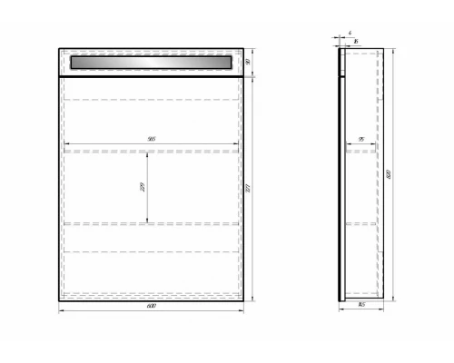 Зеркальный шкаф Dreja Uni 60 с подсветкой
