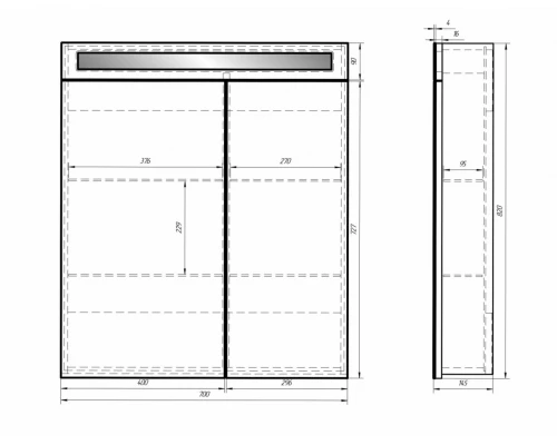 Зеркальный шкаф Dreja Uni 70 (40/30), подсветка с выкл
