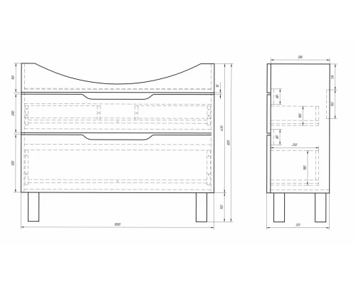 Тумба под раковину Dreja Laguna Plus 105, белый лак