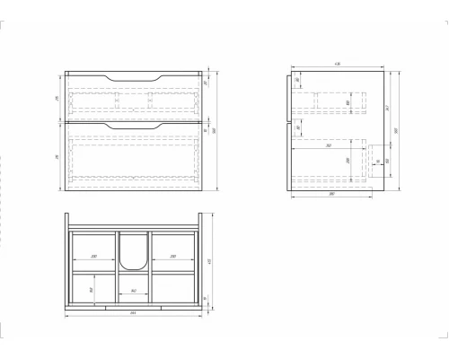 Тумба под раковину Dreja Q 70, белый лак