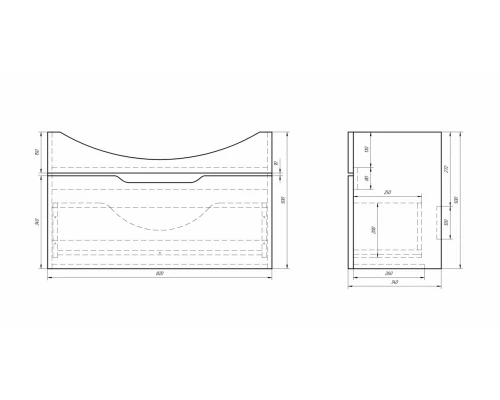 Тумба под раковину Dreja Laguna 85, белый лак