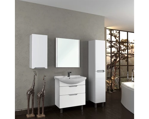 Зеркало Dreja Uni 75, белое, с подсветкой, 99.9005