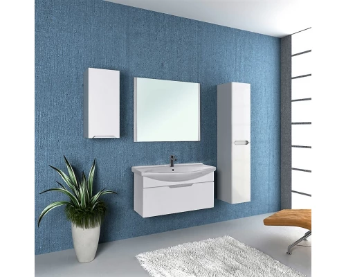 Зеркало Dreja Uni 75, белое, с подсветкой, 99.9005