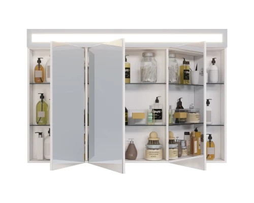 Зеркальный шкаф Dreja Uni 99.9013, с LED-подсветкой и выключателем, 120 см