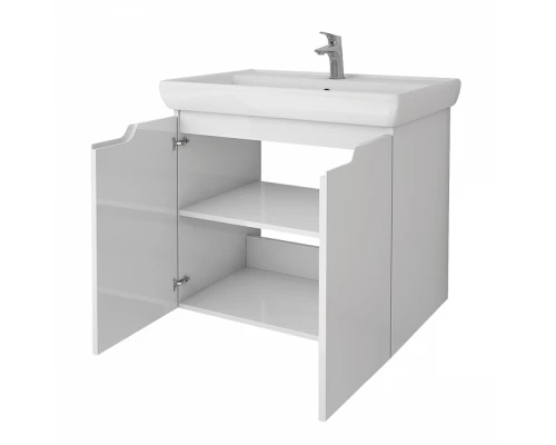 Тумба под раковину Dreja Q Plus (D) 70, белый глянец, 99.1005