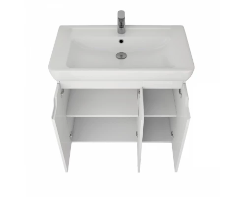 Тумба под раковину Dreja Q Plus (D) 80, белый глянец, 99.1006