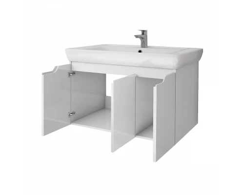 Тумба под раковину Dreja Q Plus (D) 80, белый глянец, 99.1003