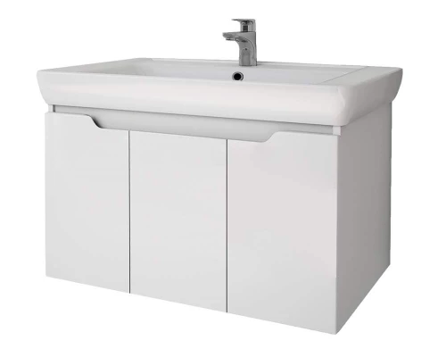 Тумба под раковину Dreja Q Plus (D) 80, белый глянец, 99.1003