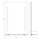 Зеркало с полочкой и LED-светильниками Evoform Ledline-S BY 2160 50х75 см