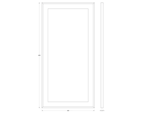 Зеркало в багетной раме и LED-светильником Evoform Ledside BY 2210 150х75 см