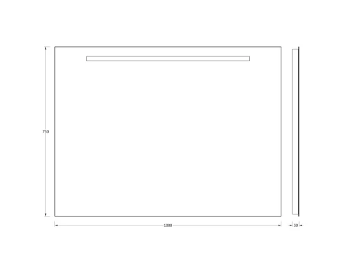 Зеркало со встроенным LUM-светильником Evoform Lumline BY 2007 100х75 см