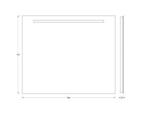 Зеркало EVOFORM Ledline BY 2106 со встроенным LED-светильником 6,5 W 90х75 cм