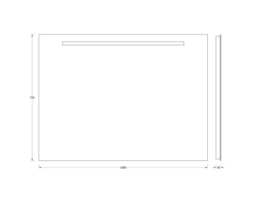 Зеркало EVOFORM Ledline BY 2107 со встроенным LED-светильником 7 W 100х75 cм