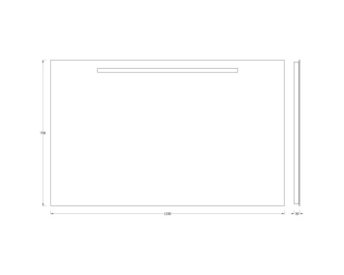 Зеркало EVOFORM Ledline BY 2108 со встроенным LED-светильником 7 W 120х75 cм