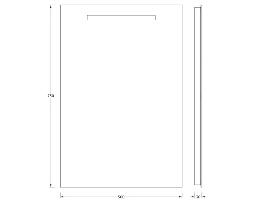 Зеркало EVOFORM Ledline BY 2101 со встроенным LED-светильником 3 W 50х75 cм