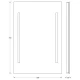Зеркало EVOFORM Ledline BY 2113 с 2-мя встроенными LED-светильниками 10,5 W 50х75 см
