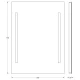 Зеркало EVOFORM Ledline BY 2114 с 2-мя встроенными LED-светильниками 10,5 W 55х75 см