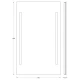 Зеркало EVOFORM Ledline BY 2123 с 2-мя встроенными LED-светильниками 14,5 W 60х100 см
