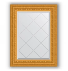 Зеркало с гравировкой в багетной раме Evoform Exclusive-G BY 4009 55 x 72 см, сусальное золото