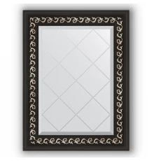 Зеркало с гравировкой в багетной раме Evoform Exclusive-G BY 4010 55 x 72 см, черный ардеко