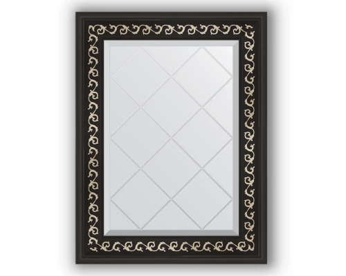 Зеркало с гравировкой в багетной раме Evoform Exclusive-G BY 4010 55 x 72 см, черный ардеко