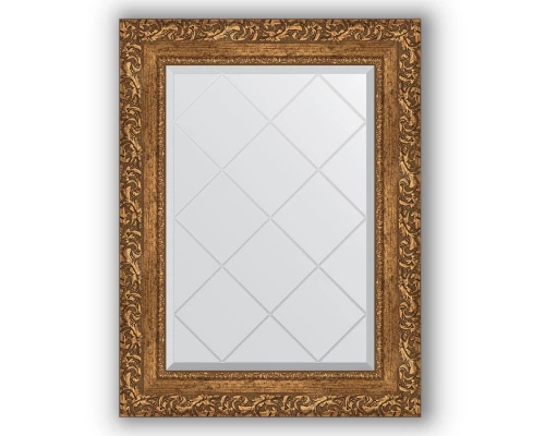 Зеркало с гравировкой в багетной раме Evoform Exclusive-G BY 4013 55 x 72 см, виньетка бронзовая