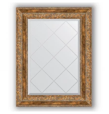 Зеркало с гравировкой в багетной раме Evoform Exclusive-G BY 4015 55 x 72 см, виньетка античная бронза