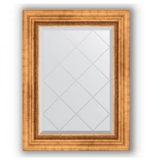 Зеркало с гравировкой в багетной раме Evoform Exclusive-G BY 4017 56 x 74 см, римское золото