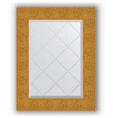 Зеркало с гравировкой в багетной раме Evoform Exclusive-G BY 4022 56 x 74 см, чеканка золотая