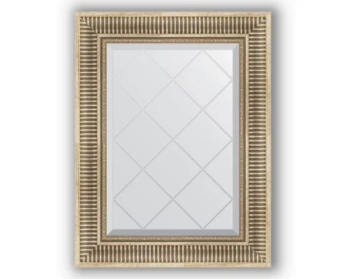 Зеркало с гравировкой в багетной раме Evoform Exclusive-G BY 4024 57 x 75 см, серебряный акведук
