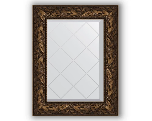 Зеркало с гравировкой в багетной раме Evoform Exclusive-G BY 4029 59 x 76 см, византия бронза