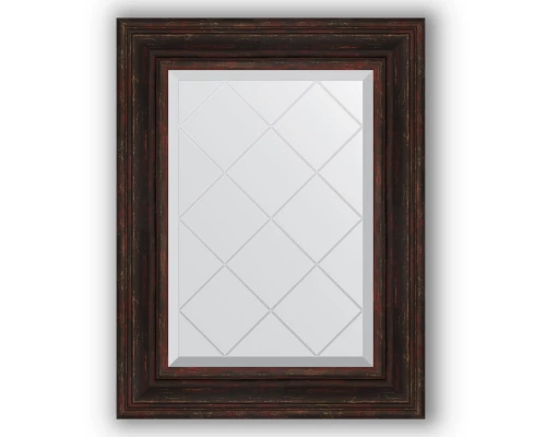 Зеркало с гравировкой в багетной раме Evoform Exclusive-G BY 4033 59 x 76 см, темный прованс