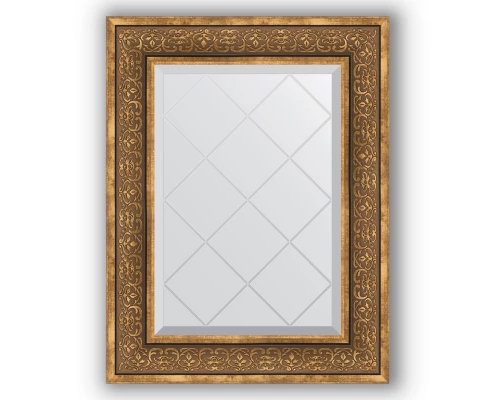 Зеркало с гравировкой в багетной раме Evoform Exclusive-G BY 4034 59 x 76 см, вензель бронзовый