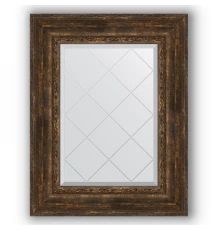 Зеркало с гравировкой в багетной раме Evoform Exclusive-G BY 4043 62 x 80 см, состаренное дерево с орнаментом