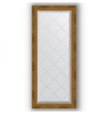 Зеркало с гравировкой в багетной раме Evoform Exclusive-G BY 4047 53 x 123 см, состаренная бронза с плетением