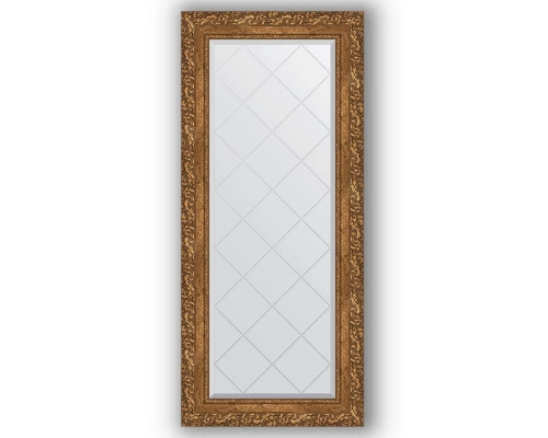 Зеркало с гравировкой в багетной раме Evoform Exclusive-G BY 4056 55 x 125 см, виньетка бронзовая